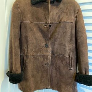 Brown shearling coat